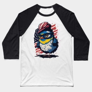 Patriotic Chicken Baseball T-Shirt